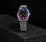 Load image into Gallery viewer, Oceanguard GMT - Jet Black w/ Faded Blue and Pink Bezel
