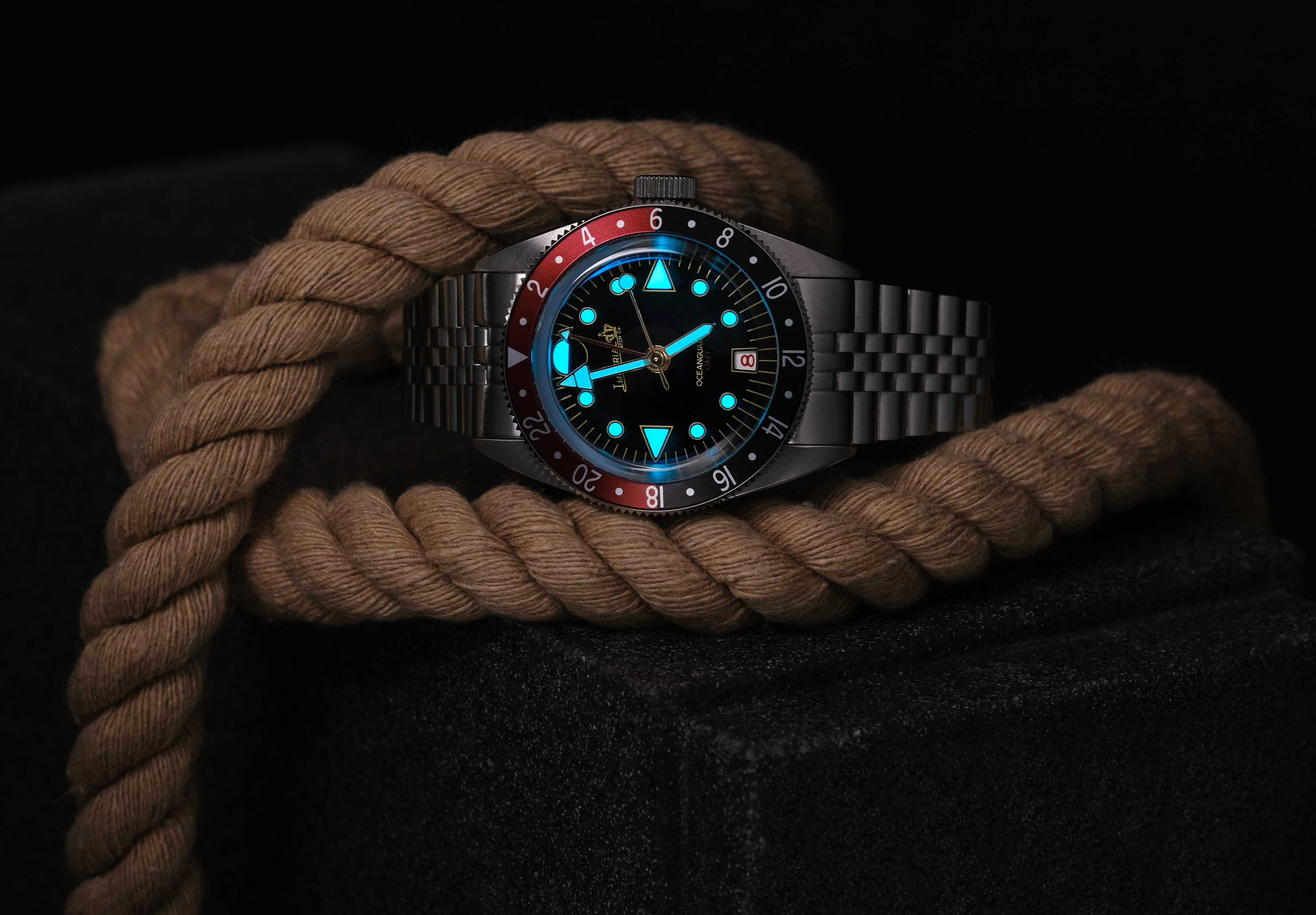 Oceanguard GMT - Jet Black w/ Coke Bezel