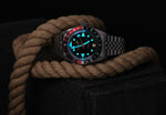 Load image into Gallery viewer, Oceanguard GMT - Jet Black w/ Coke Bezel
