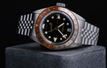 Load image into Gallery viewer, Oceanguard GMT - Jet Black w/ Rootbeer Bezel
