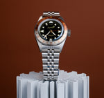 Load image into Gallery viewer, Oceanguard GMT - Jet Black w/ Rootbeer Bezel
