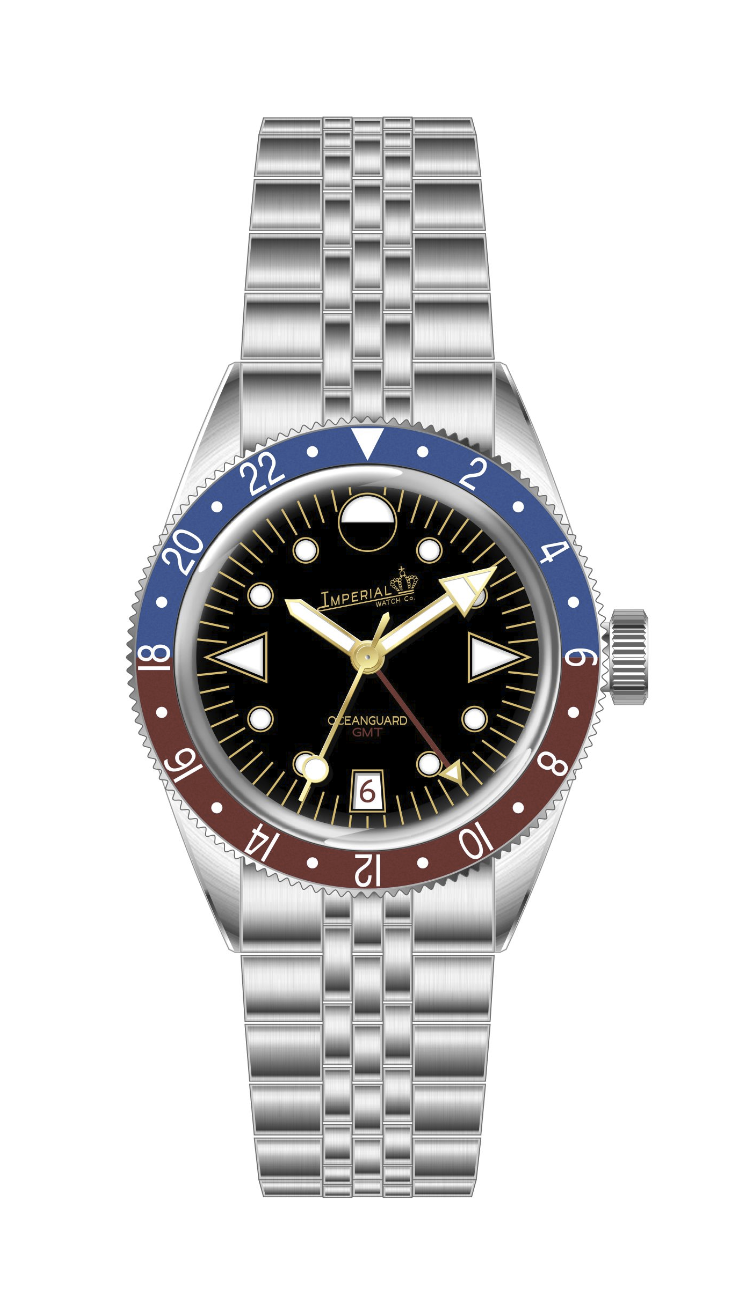 Oceanguard GMT - Jet Black w/ Pepsi Bezel